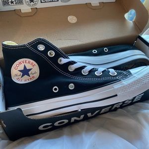 Black high top converse